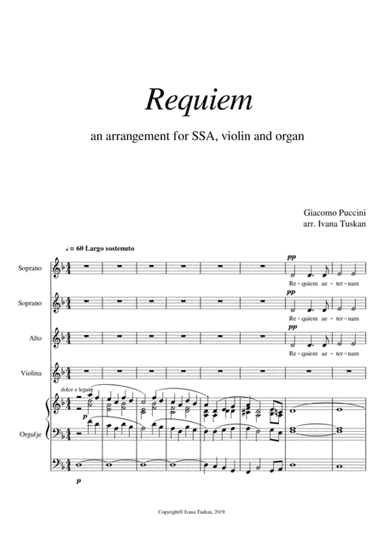 Requiem, for SSA violin and organ (arr. Ivana Tuskan)