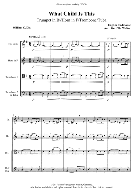 What Child Is This (arr. Gert Th. Walter)