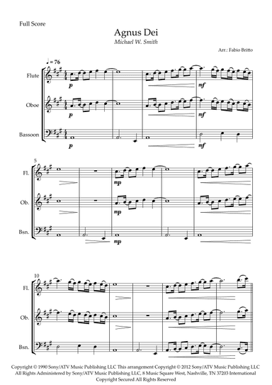 Agnus Dei (arr. Fabio Britto)