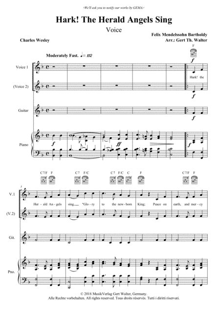 Hark! The Herald Angels Sing (arr. Gert Th. Walter)