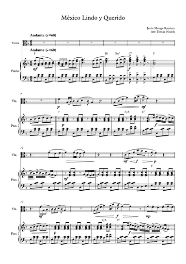 Mexico Lindo Y Bandido (arr. Tomaz Nedoh)