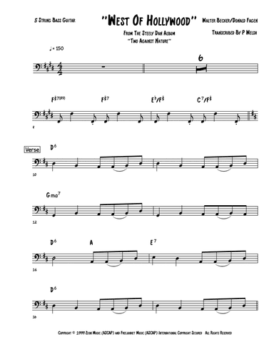 West Of Hollywood (arr. Accubass)