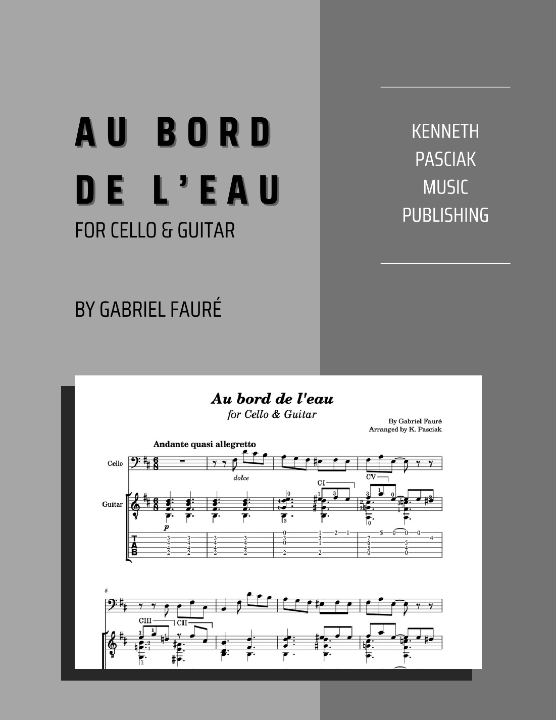 Au bord de l'eau (for Cello & Guitar) (arr. Kenneth Pasciak)