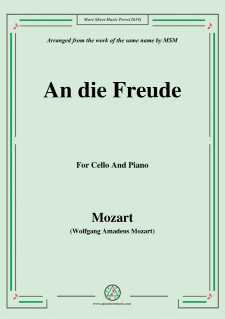 Mozart-An die freude,for Cello and Piano (arr. MSM)