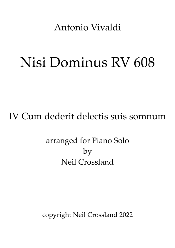 Cum dederit (arr. Neil Crossland)