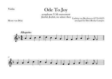 Ode To joy (Symphony 9 5th movement) (arr. Davi Rocha Campos)