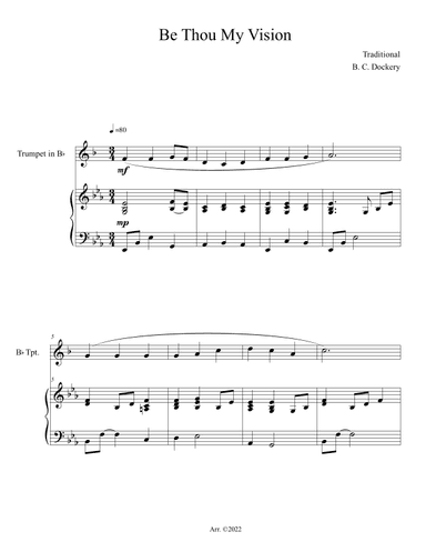 Be Thou My Vision (Trumpet Solo with Piano Accompaniment) (arr. B. C. Dockery)