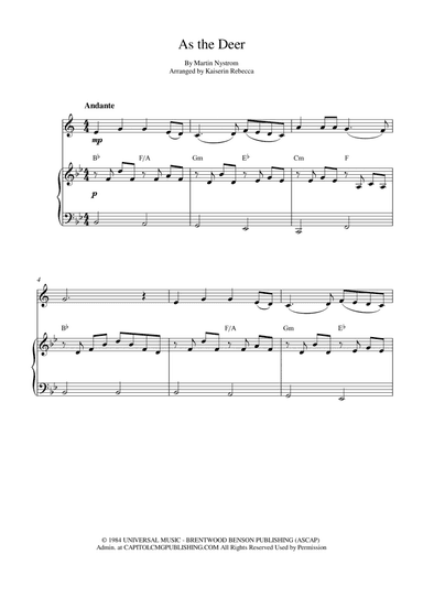 As The Deer (arr. Kaiserin Rebecca)