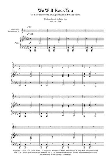 We Will Rock You (arr. Tim Curd.)