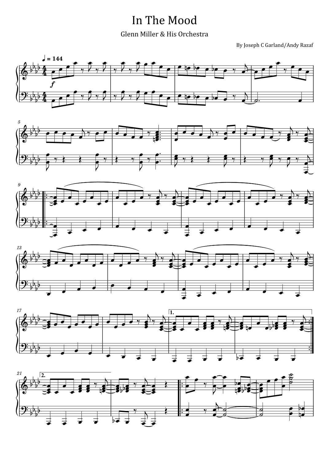 In The Mood (arr. poon)