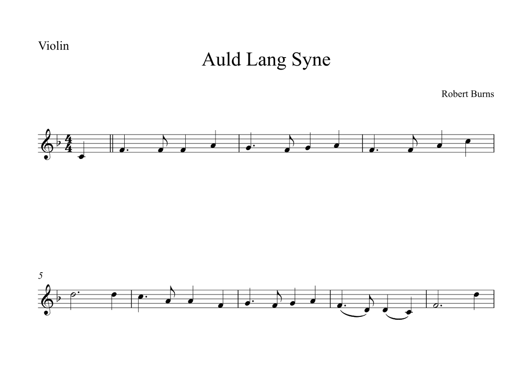 Auld Lang Syne (arr. Alex Nunes Rodrigues)