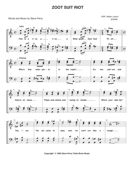 Zoot Suit Riot (arr. Walter Latzko)