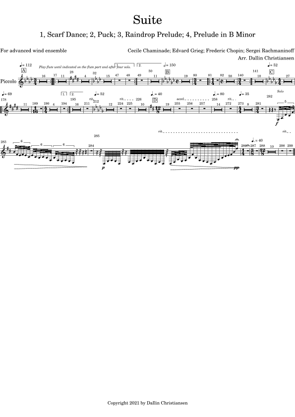 Suite (parts) (arr. Dallin Christiansen)