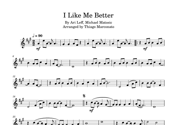 I Like Me Better (arr. Thiago Marconato)
