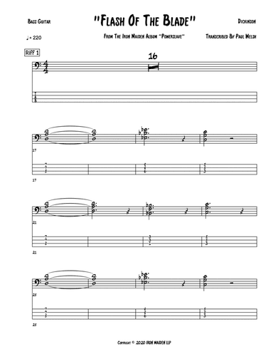 Flash Of The Blade (arr. Accubass)