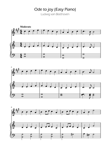 Ode To Joy - Easy Baritone Sax w/ piano accompaniment (arr. Ygor Nunes)