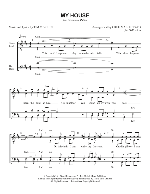 My House (arr. Greg Mallett)