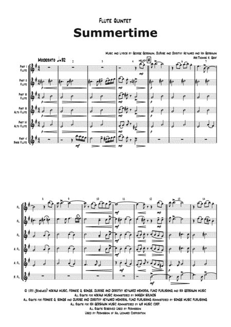 Summertime (arr. Thomas H. Graf)