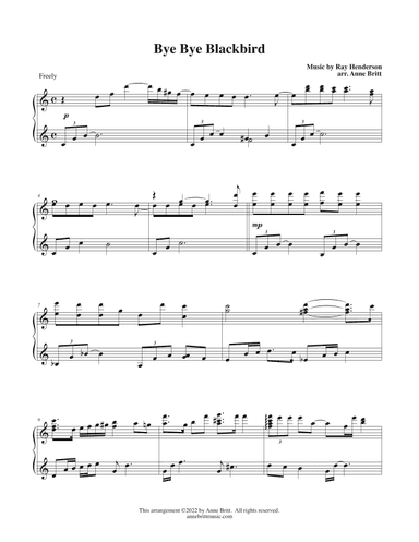 Bye Bye Blackbird (arr. Anne Britt)