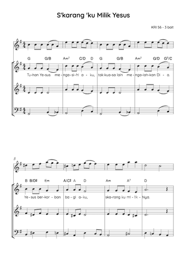 Now I Belong to Jesus - Score Only (arr. Angie Wiranata)