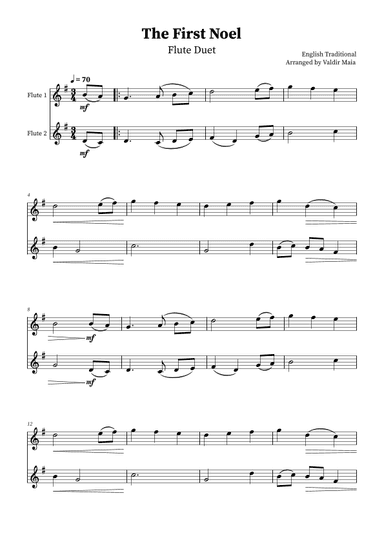 The First Noel - Flute Duet (arr. Valdir Maia)