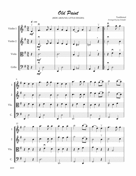 Old Paint (arr. Joy Schaefer)