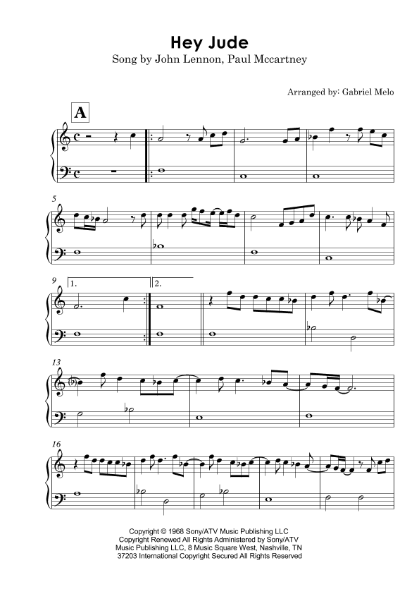 Hey Jude (arr. Gabriel Melo)