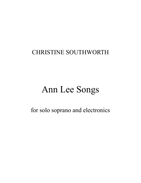 Ann Lee Songs