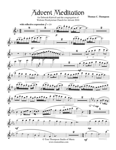 Advent Meditation (flute score) (arr. Thomas C, Thompson)