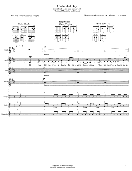 Unclouded Day (arr. Lorinda Wright)