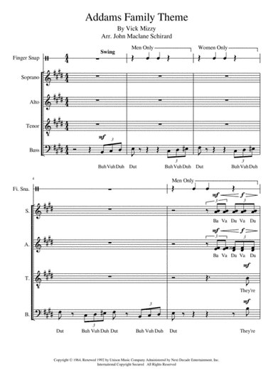 Addams Family Theme (arr. John Maclane Schirard)