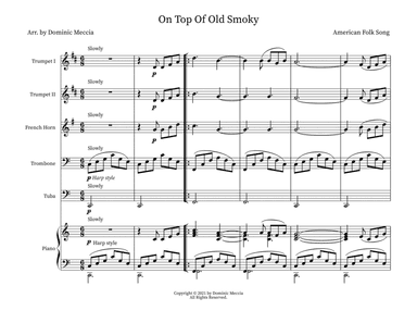 On Top Of Old Smoky (arr. Dominic Meccia)