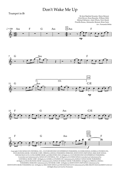 Don't Wake Me Up (arr. Fernando Britto)