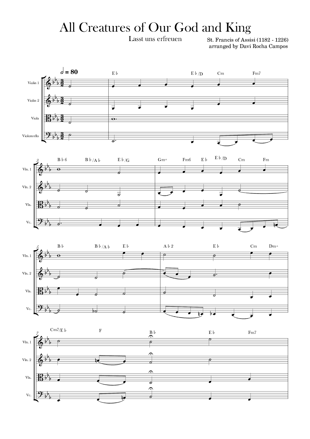 All Creatures of Our God and King (arr. Davi Rocha Campos)