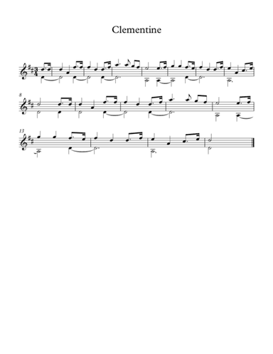 Clementine (arr. Milan Mitic)