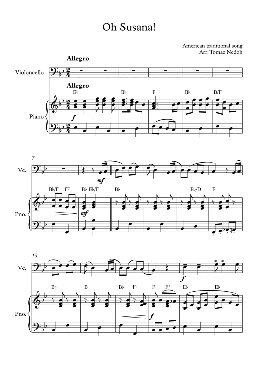 Oh Susana (arr. Tomaz Nedoh)