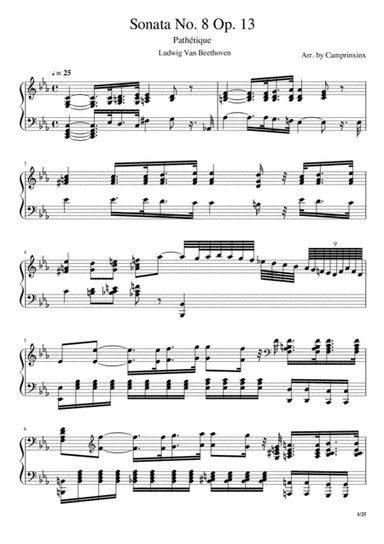 Beethoven Sonata No. 8 Op. 3 (arr. camprinxinx)