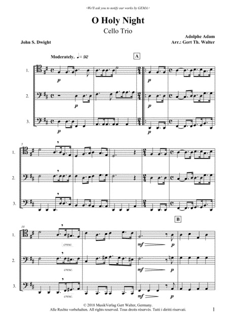 O Holy Night (arr. Gert Th. Walter)