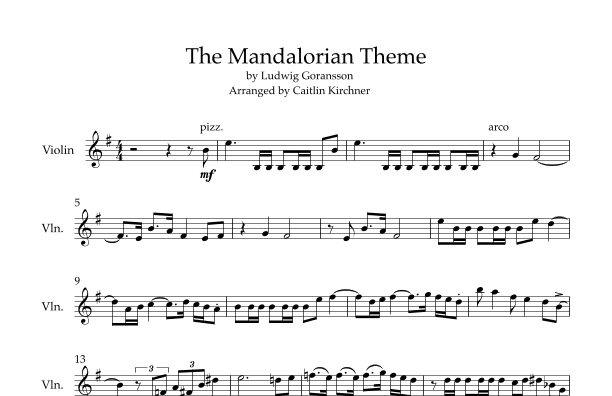 The Mandalorian (arr. Caitlin Kirchner)