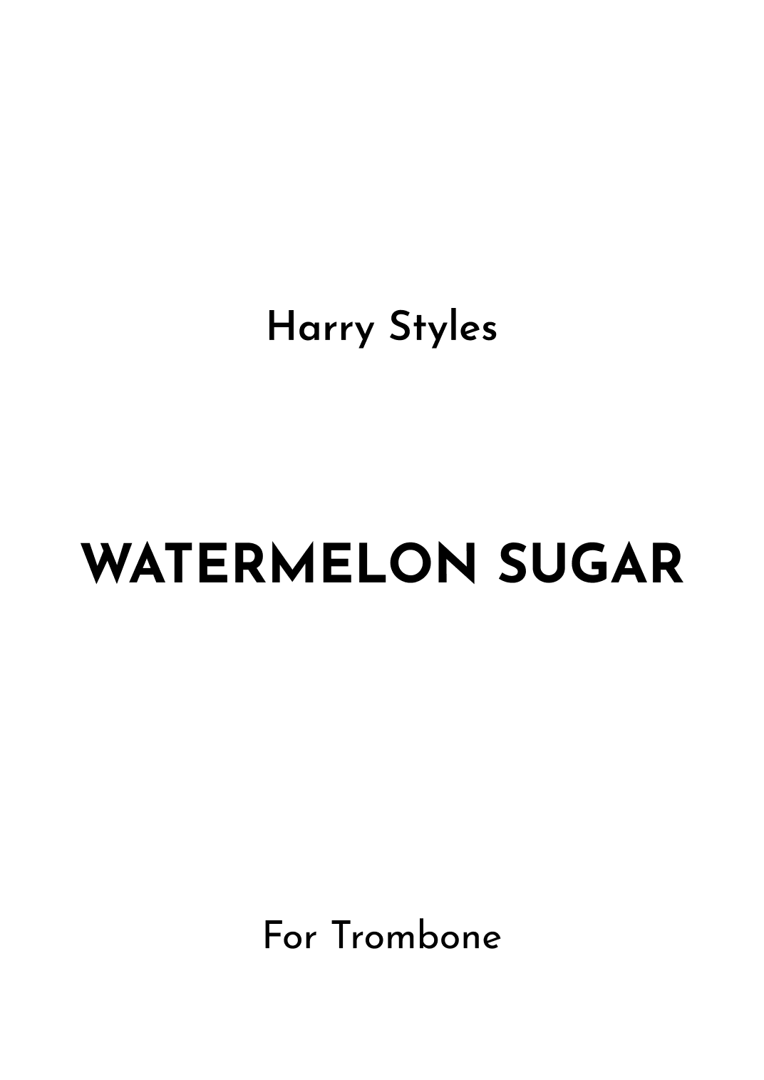 Watermelon Sugar (arr. Jireh J.)