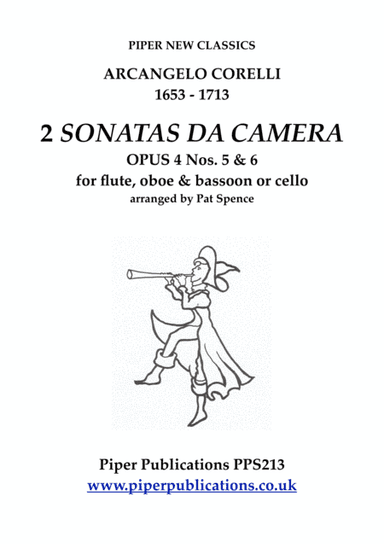 CORELLI 2 SONATAS DA CAMERA FOR FLUTE, OBOE & BASSOON OR CELLO (arr. Pat Spence)