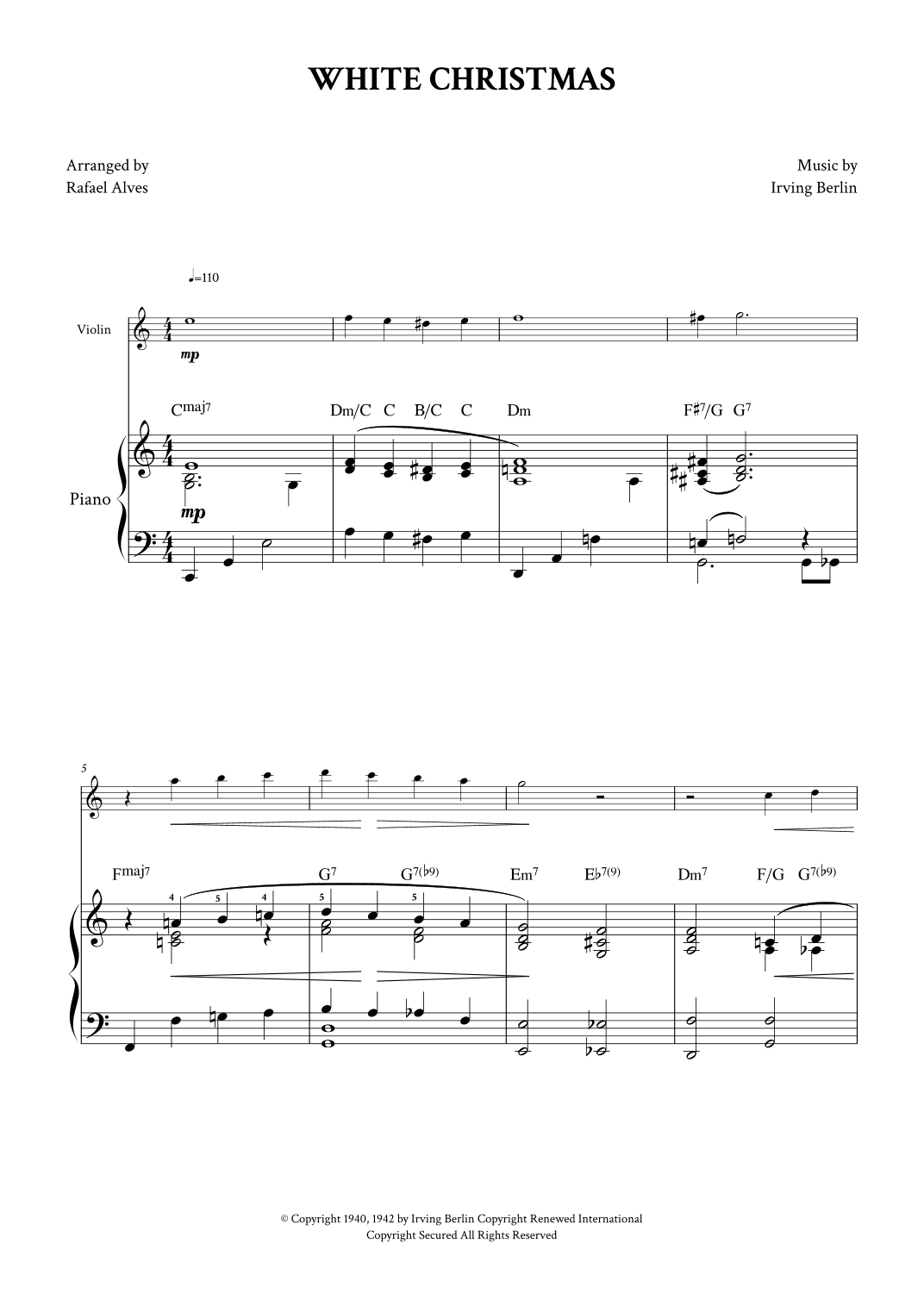 White Christmas (arr. Rafael Alves)