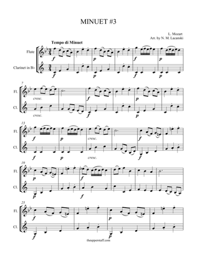 Minuet #3 (arr. Nick Lacanski)