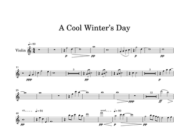 A Cool Winter’s Day- Violin Part
