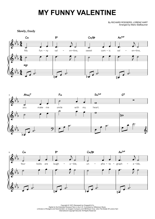 My Funny Valentine (arr. Mario Stallbaumer)