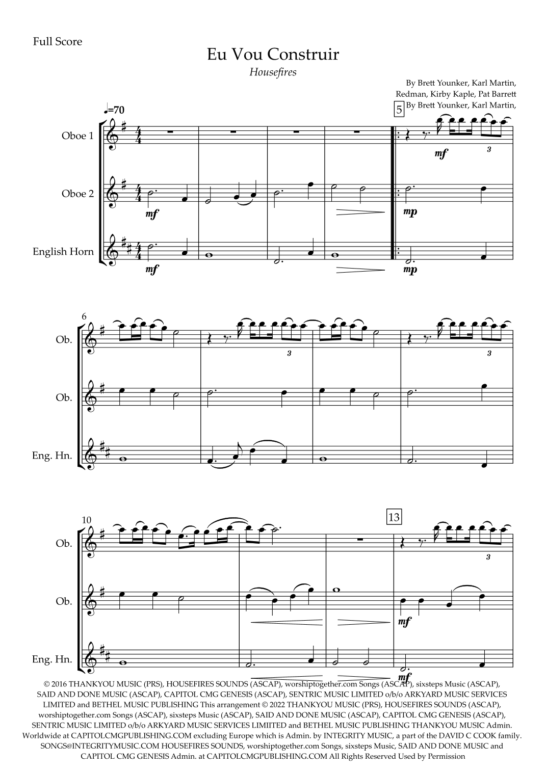 Build My Life (arr. Fabio Britto)