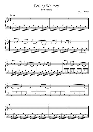 Feeling Whitney (arr. M. Galka)