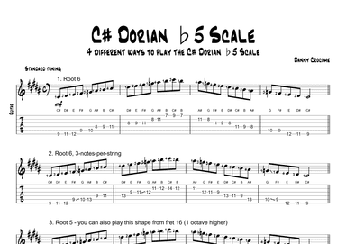 C# Dorian b5 Scale (4 Ways to Play)