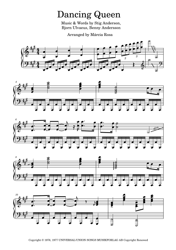 Dancing Queen (arr. Márcia Rosa)