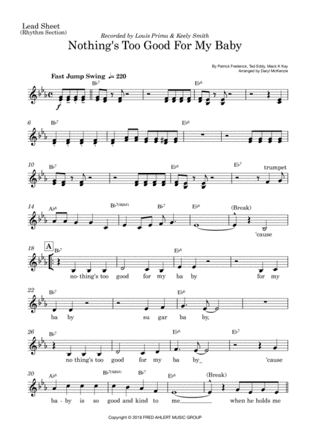 Nothings Too Good For My Baby (arr. Daryl McKenzie)